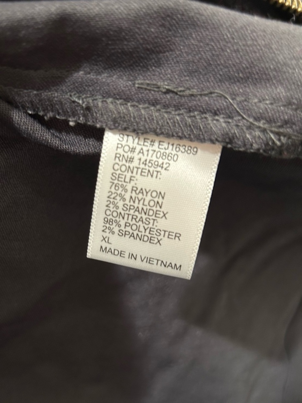Eden Society Cinched Waist Hooded Cargo Anorak Jacket Charcoal Grey Size XL NWT - Picture 5 of 10